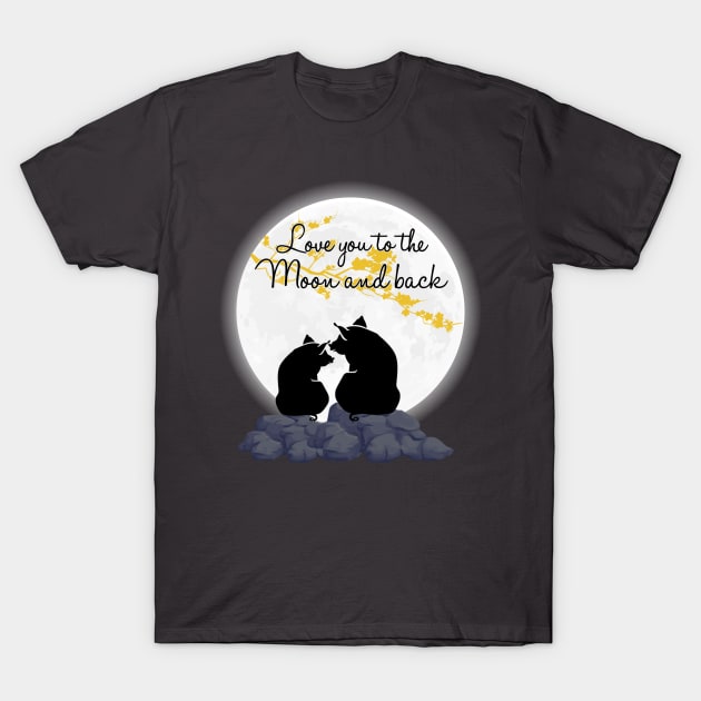 Cute Lovely PIG - Love PIG to the moon. T-Shirt by tonydale